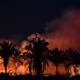 View of fire from the BR163 highway, near Itaituba, Para state, Brazil, in the Amazon rainforest, on September 10, 2019.
